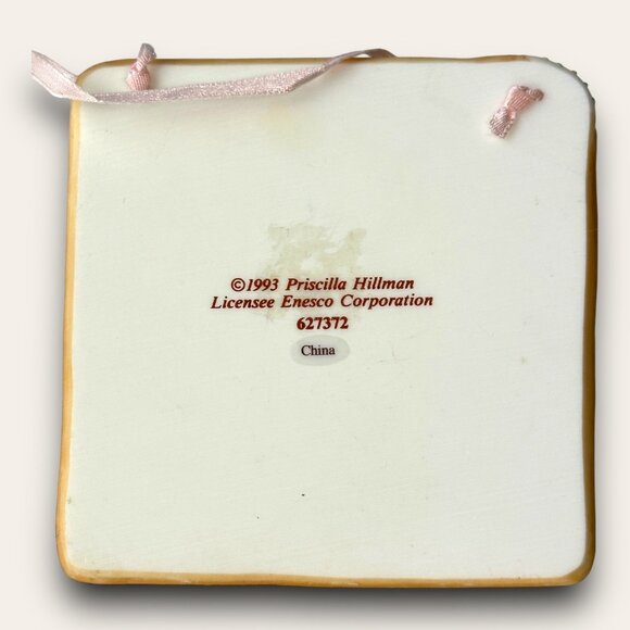 1993 Priscilla Hillman Quilts Of Friendship WallPlaque Cherished Teddies EUC vnt - Picture 5 of 5